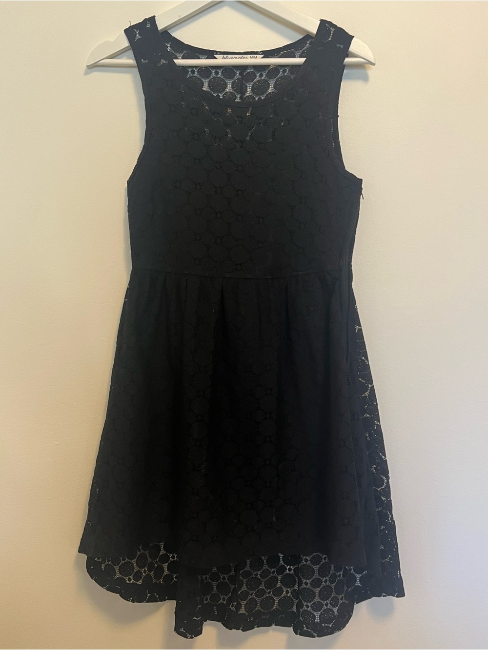 Bluenotes Black Sleeveless Lace Midi Dress